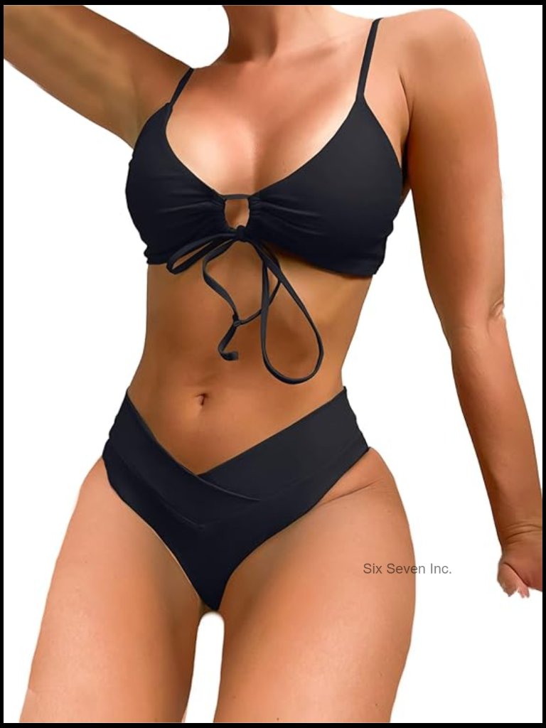 High Cut Triangle Bikini Set 2 Piece Sexy Bathing Suit Swimwear